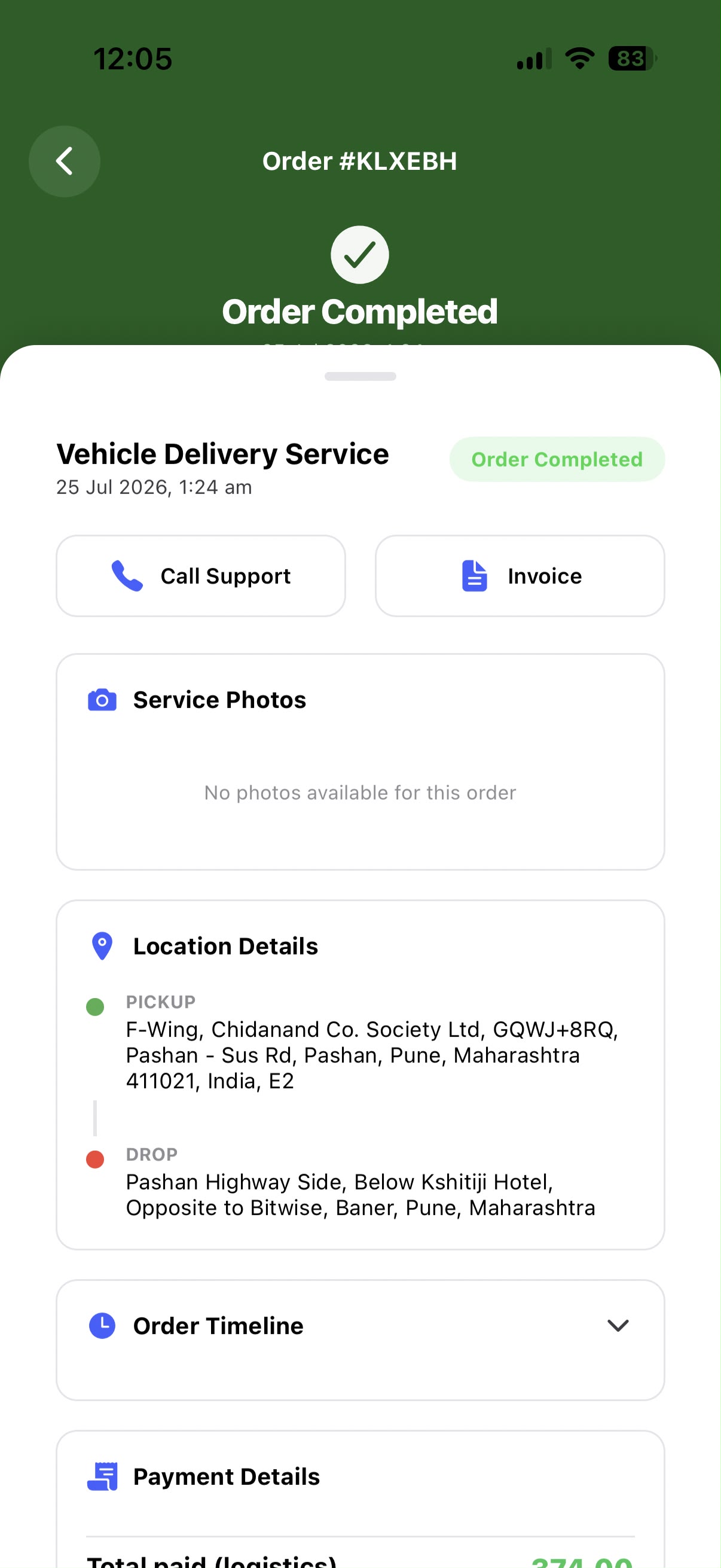 ServiceGo App Screen 3