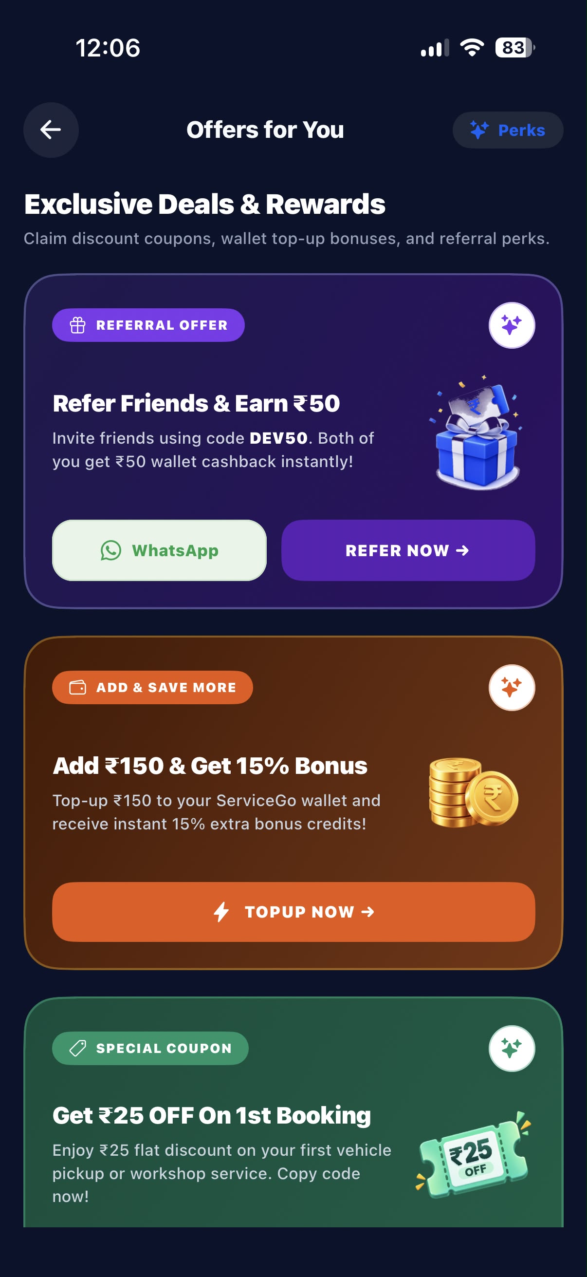 ServiceGo App Screen 4