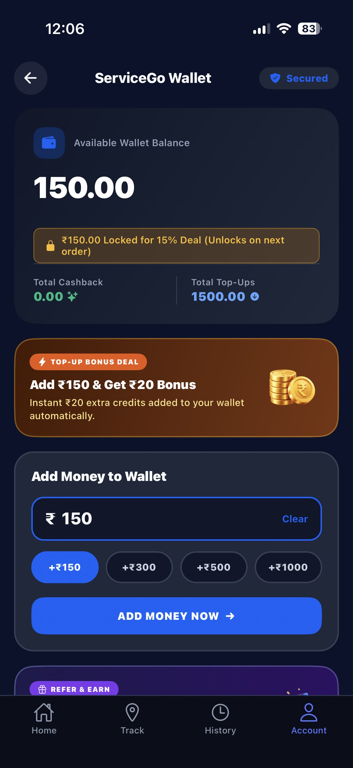ServiceGo App Screen 5